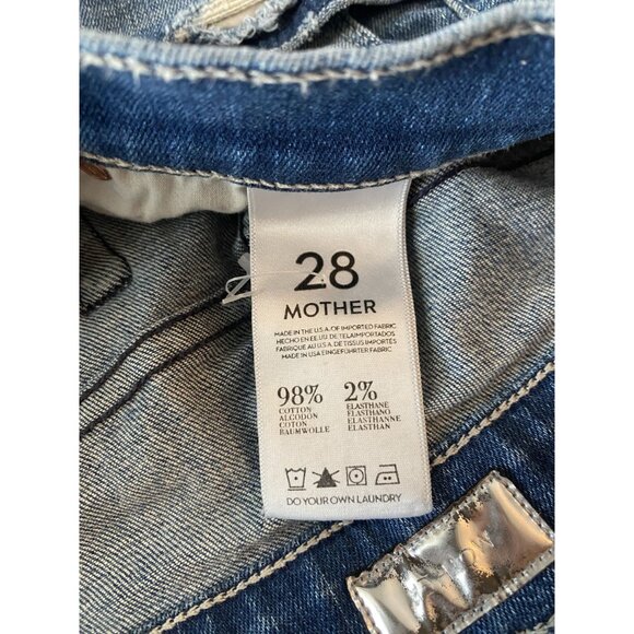 Mother Denim Short Short Fray in Graffiti Girl - Picture 4 of 4